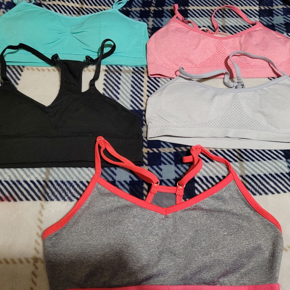 Girls size Large Sports bra lot with padding